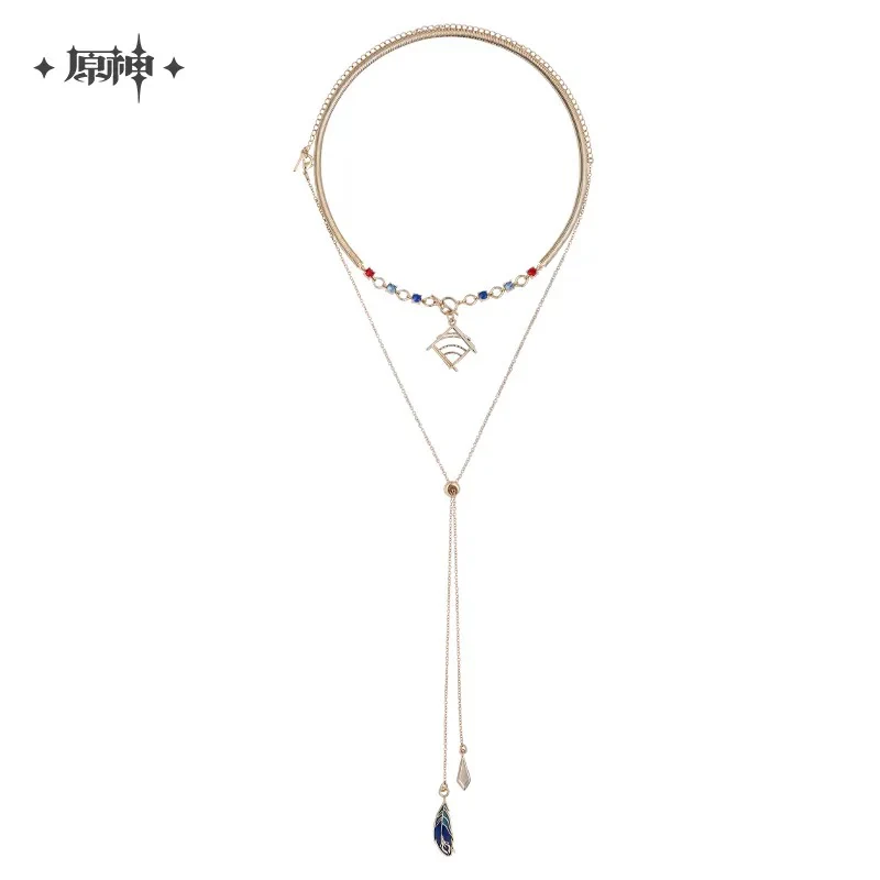 Genshin Impact - Forest and Flying Sands Series - Kaveh Impression Necklace / Ear clips - Image 2