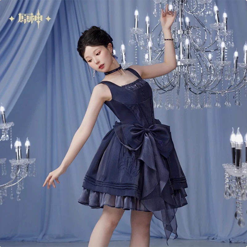【Pre-Order】Genshin Impact - Furina Impression Fishbone Strappy Dress - Image 3
