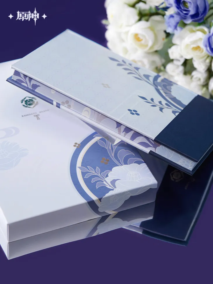 【Pre-Order】Genshin Impact - Kamisato Ayato Impression Notebook & Metal Bookmark Gift Set - Image 3