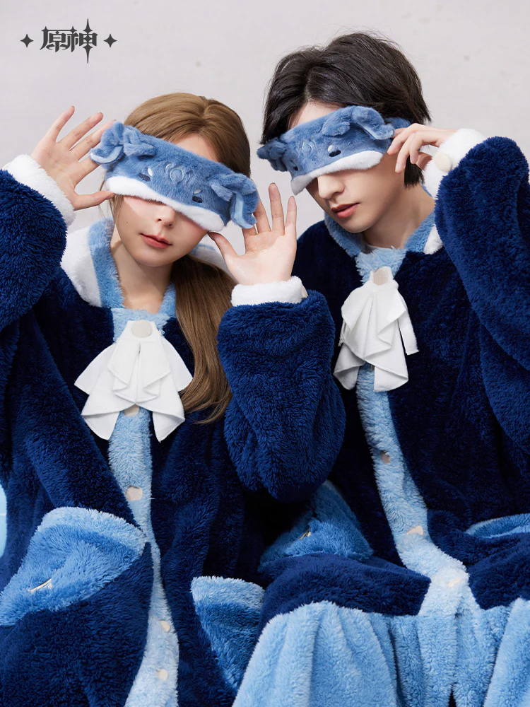 【Pre-Order】Genshin Impact - Neuvillette Impression Home Loungewear Robe Set (with Eye Mask) - Image 3