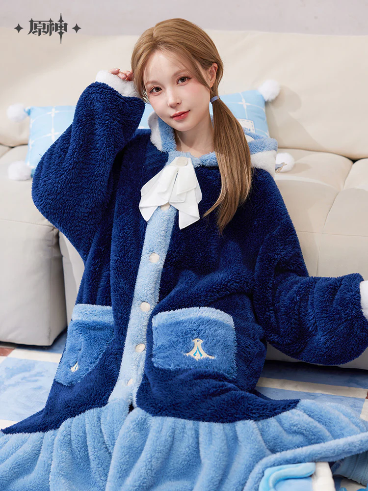 【Pre-Order】Genshin Impact - Neuvillette Impression Home Loungewear Robe Set (with Eye Mask) - Image 4