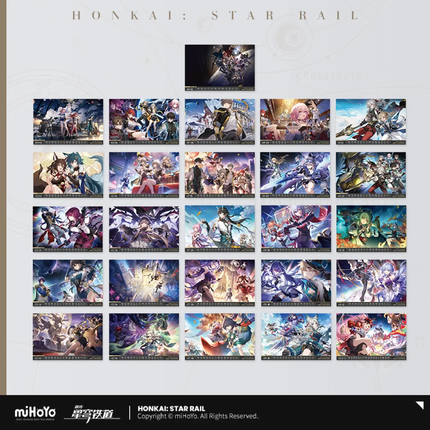 Honkai: Star Rail - 2025 Desk Biweekly Calendar - Image 5