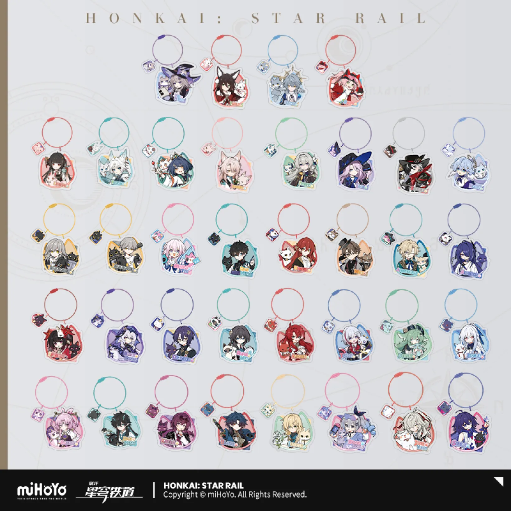 Honkai: Star Rail - Little Cat Series Acrylic Keychain - Image 5