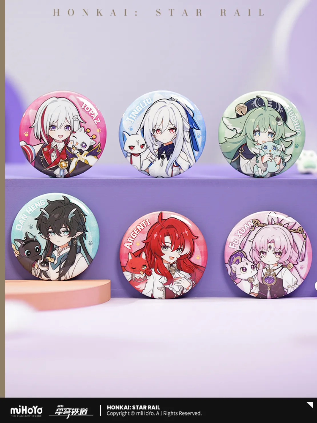 Honkai: Star Rail - Little Cat Series Tinplate Badge - Image 4
