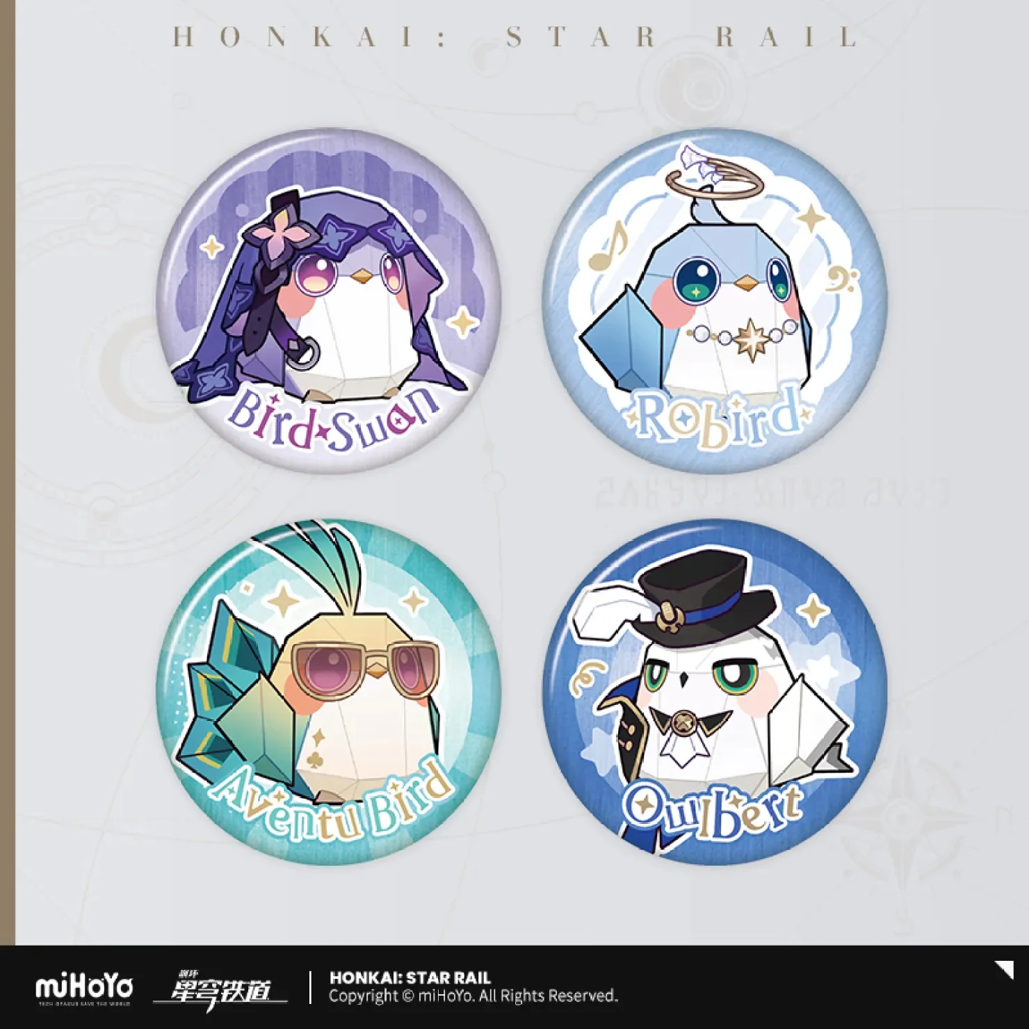 Honkai: Star Rail - Owlbert’s Reception Room Series Chibi Badge Set - Image 3