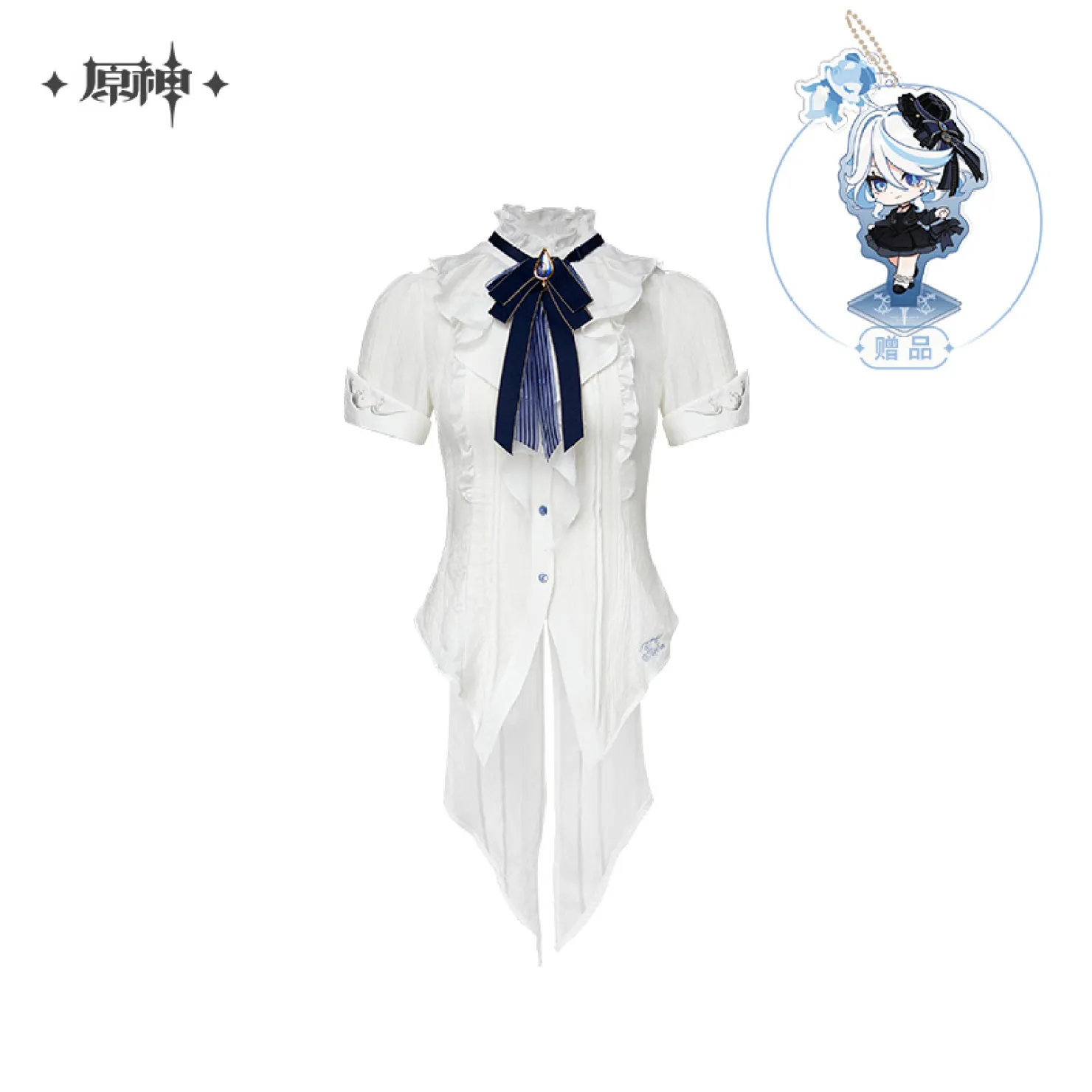 【Pre-Order】Genshin Impact - Furina Impression Series Short-Sleeve Waisted Blouse - Image 8