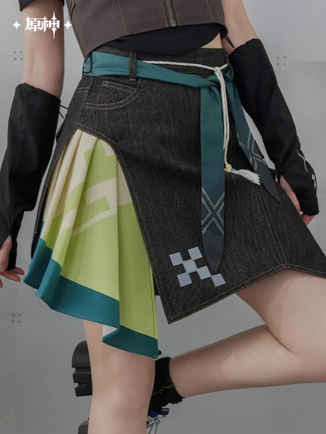 【Pre-Order】Genshin Impact - Kinich Theme Impression Series Splicing Denim Skirt - Image 4