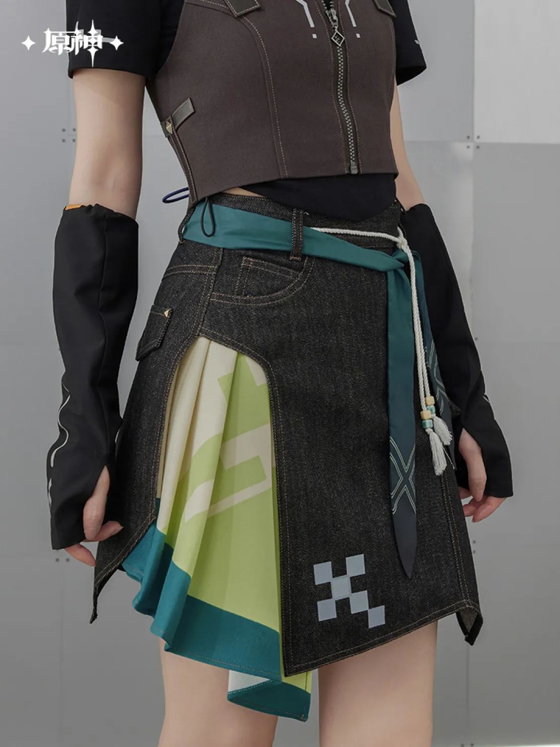 【Pre-Order】Genshin Impact - Kinich Theme Impression Series Splicing Denim Skirt - Image 6