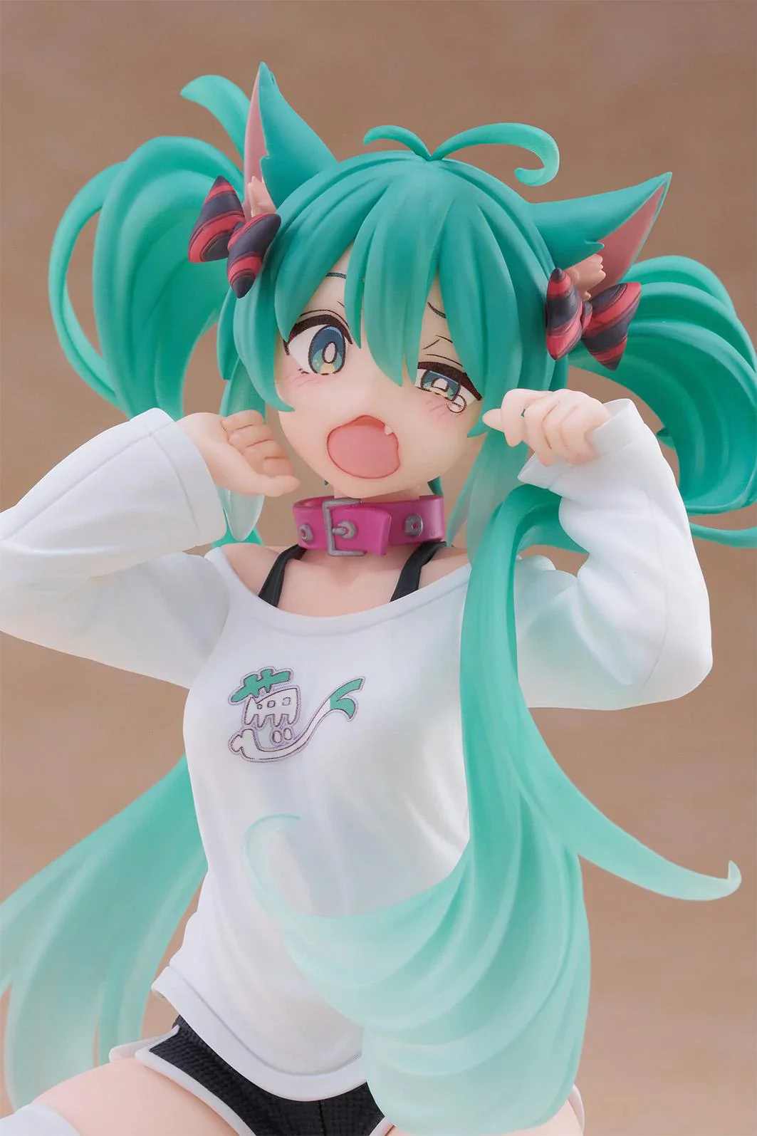 【Pre-Order】Hatsune Miku - Hatsune Miku Desktop Cute Figure (Cat Ear T-Shirt Ver.) - Image 6