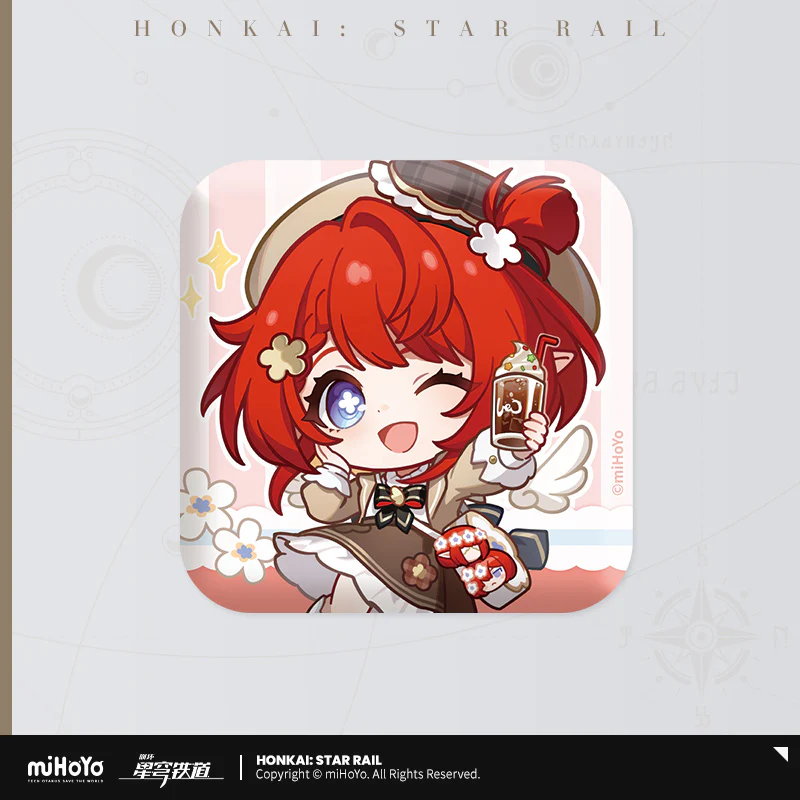 【Pre-Order】Honkai: Star Rail - Express Travel Series Chibi Square Tinplate Badge - Image 4