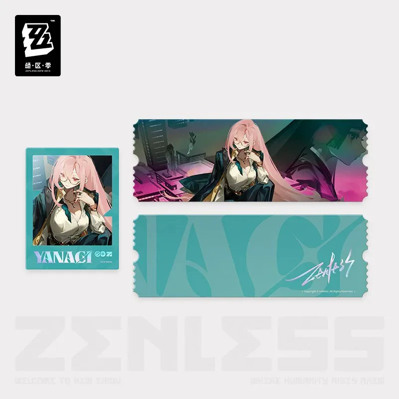 【Pre-Order】Zenless Zone Zero - Frequencies Visuals Series Tsukishiro Yanagi Badge/Acrylic Block/Laser Ticket Set - Image 4