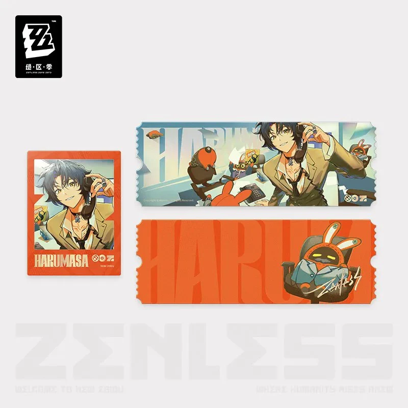 【Pre-Order】Zenless Zone Zero - Frequencies Visuals Series Asaba Harumasa Badge/Acrylic Block/Laser Ticket Set - Image 3